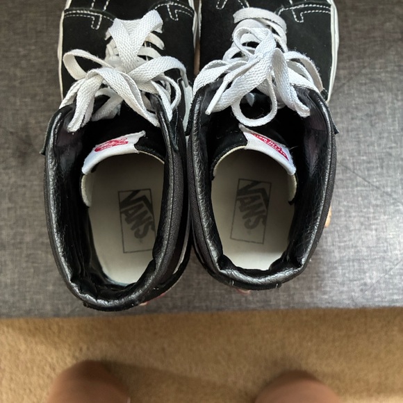 Vans Black and White Sk8-Hi Shoe - Picture 8 of 8